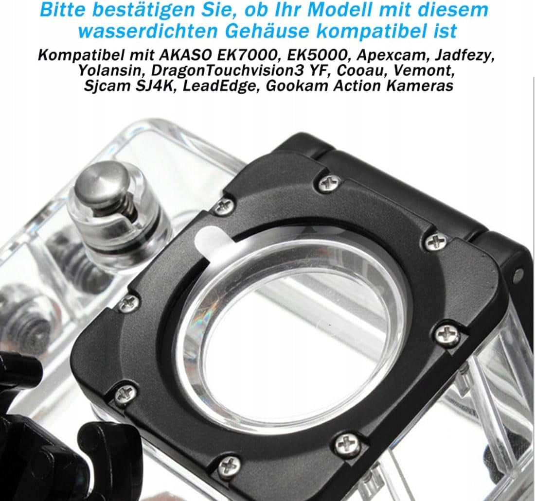 WATERPROOF HOUSING FOR SPORTS CAMERAS 30M WITH TRANSPARENT COVER Brand AKASO