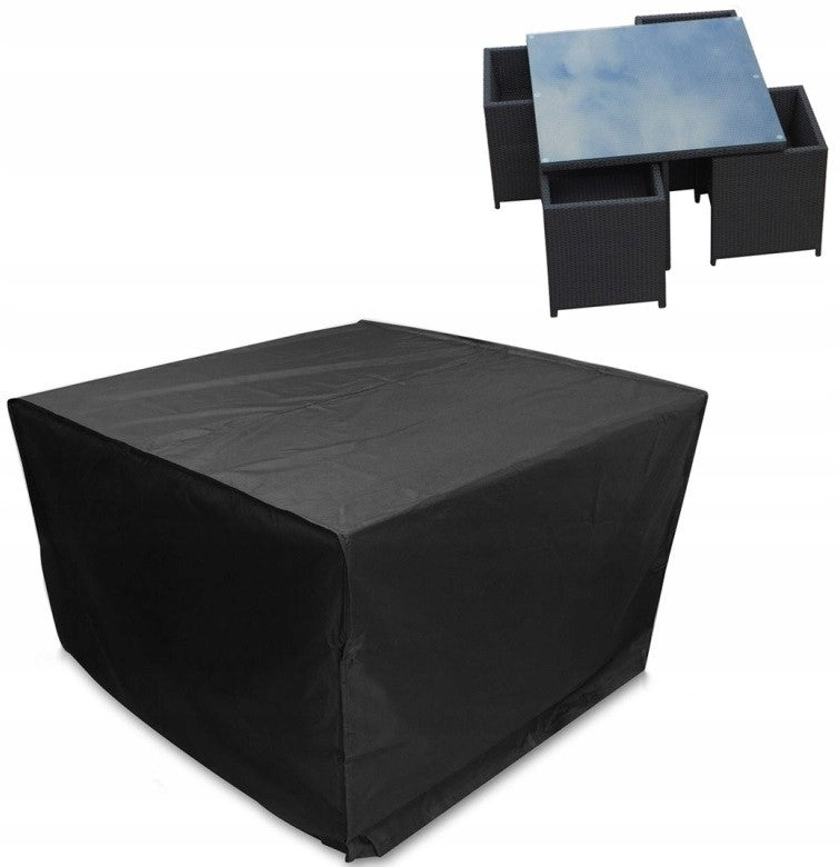 WATERPROOF LARGE TARPAULIN COVER FOR GARDEN FURNITURE TABLE CHAIRS 123CM Line Kwadratowy