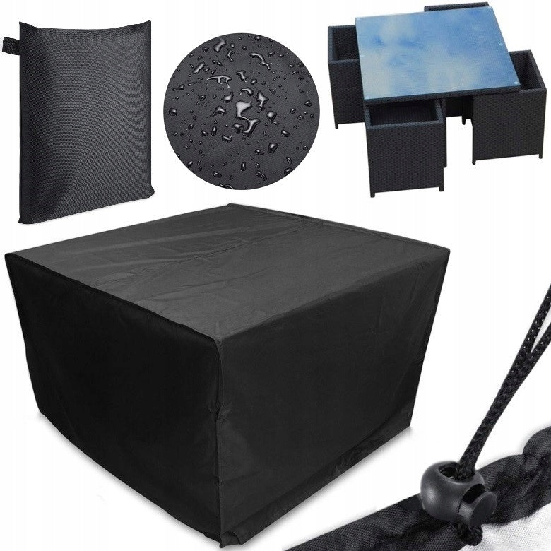 WATERPROOF LARGE TARPAULIN COVER FOR GARDEN FURNITURE TABLE CHAIRS 123CM