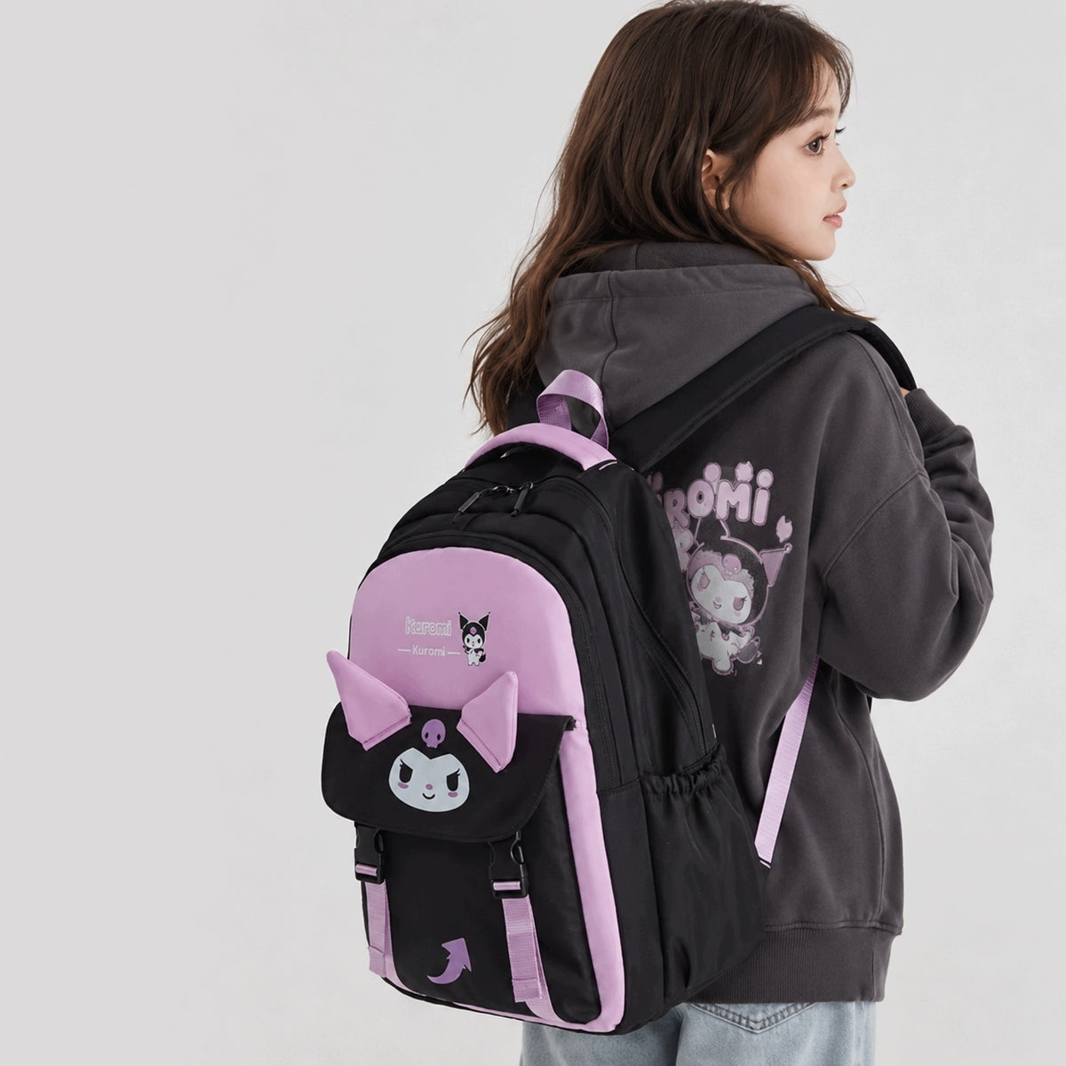WATERPROOF Large Backpack for Girls Youth School Kuromi Manufacturer code 5620-5