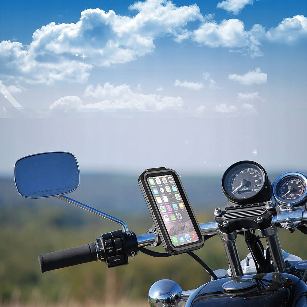 WATERPROOF MOTORCYCLE BIKE HOLDER FOR PHONE 360° Rotating Manufacturer code vsavSD