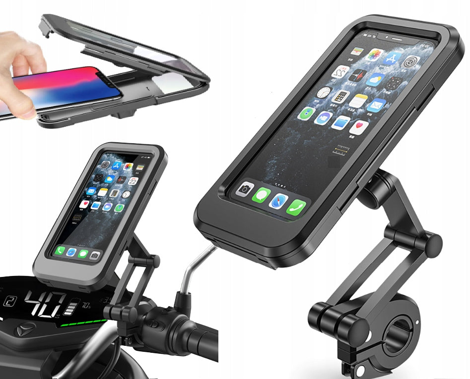 WATERPROOF MOTORCYCLE BIKE HOLDER FOR PHONE FROM 4,5" TO 6,7"