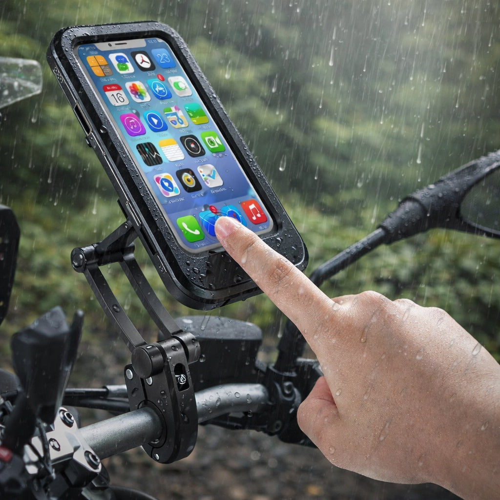 WATERPROOF MOTORCYCLE BIKE HOLDER FOR PHONE SCOOTER ADJUSTABLE Model HYD02
