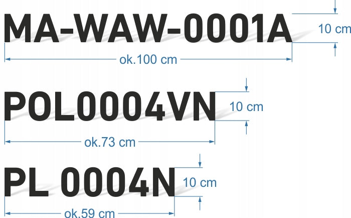 WATERPROOF NUMBERS 2 pcs registration boat yachts 10 cm Brand Drukant