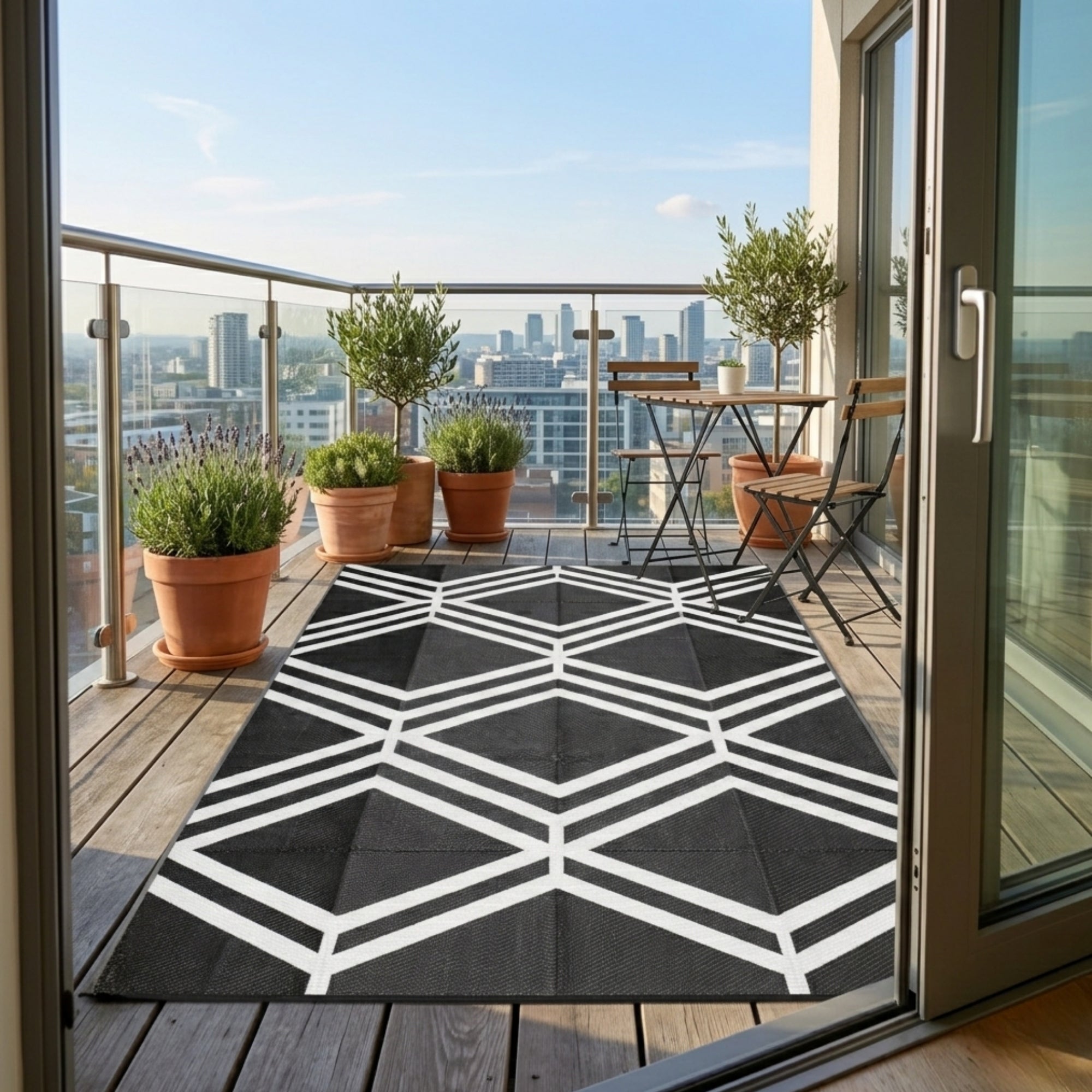 WATERPROOF OUTDOOR CARPET 120x180 TERRACE BALCONY DOUBLE SIDED TERRACE Manufacturer code DYWAN19