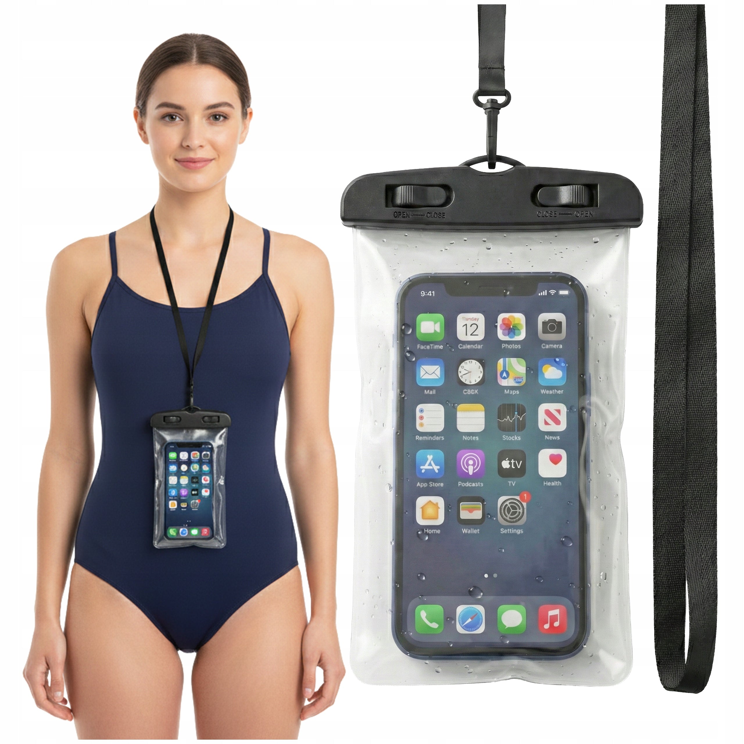 WATERPROOF PHONE CASE NECK BEACHES POOL KAYAK WATERPROOF COVER