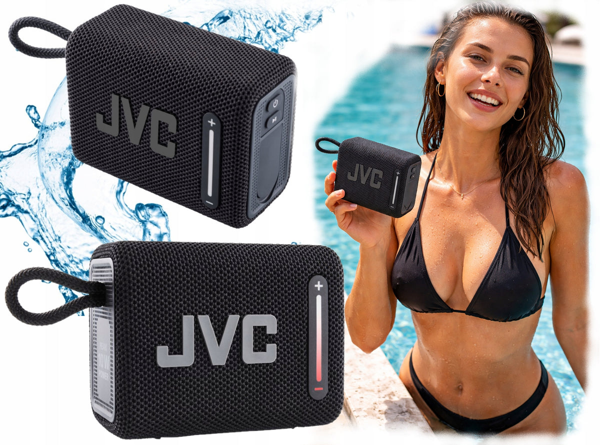 WATERPROOF PORTABLE SPEAKER JVC XS-E114B 5W BT Bluetooth MOBILE BT