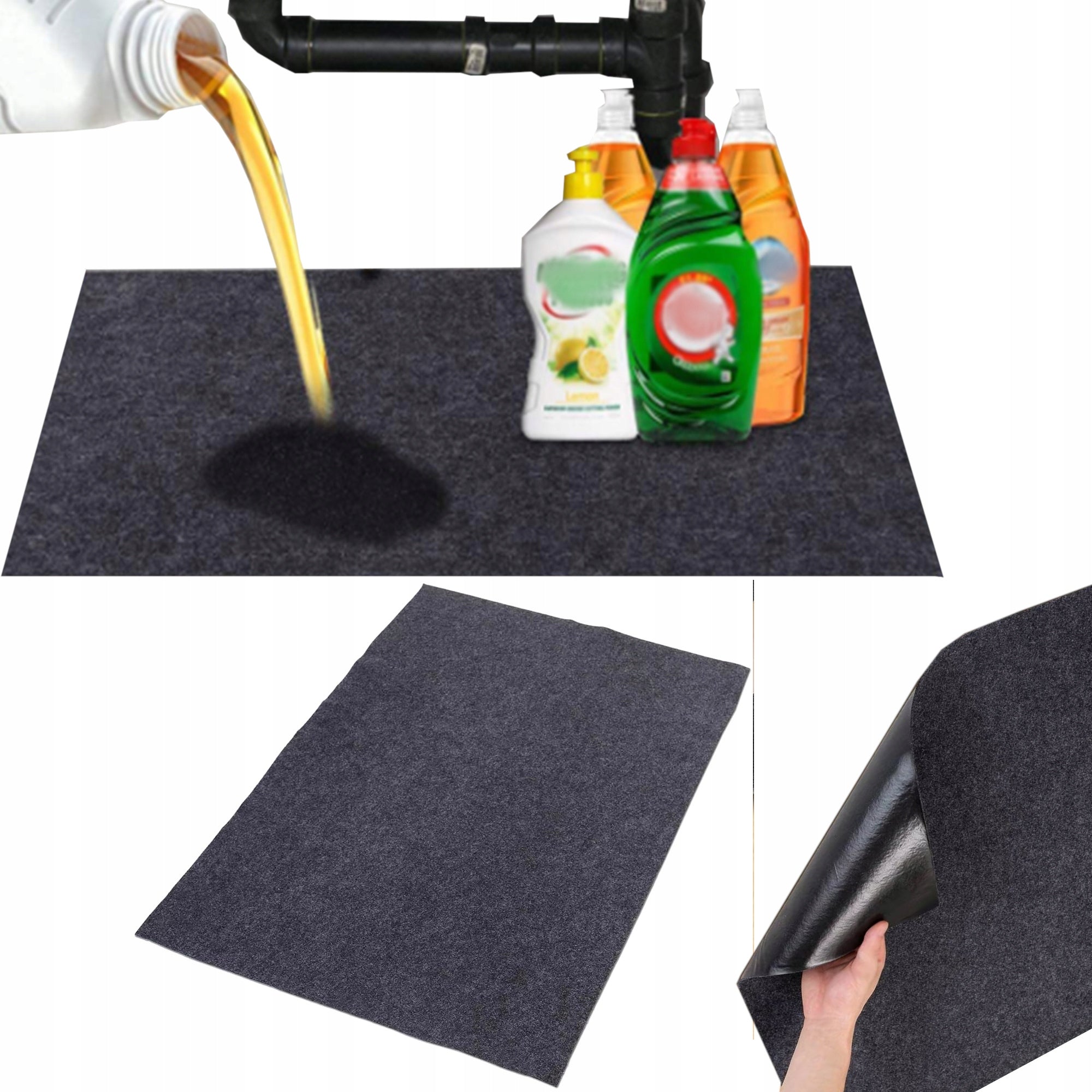 WATERPROOF PROTECTIVE MAT NON-SLIP FOR SINK BOSSES TRUNK 74x61
