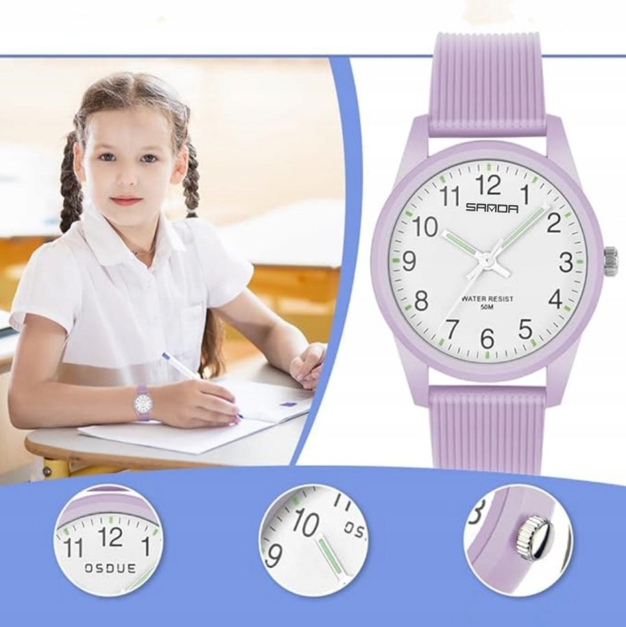 WATERPROOF QUARTZ DRIVE CHILDREN'S WATCH IN A STRONG CASE Brand no brand