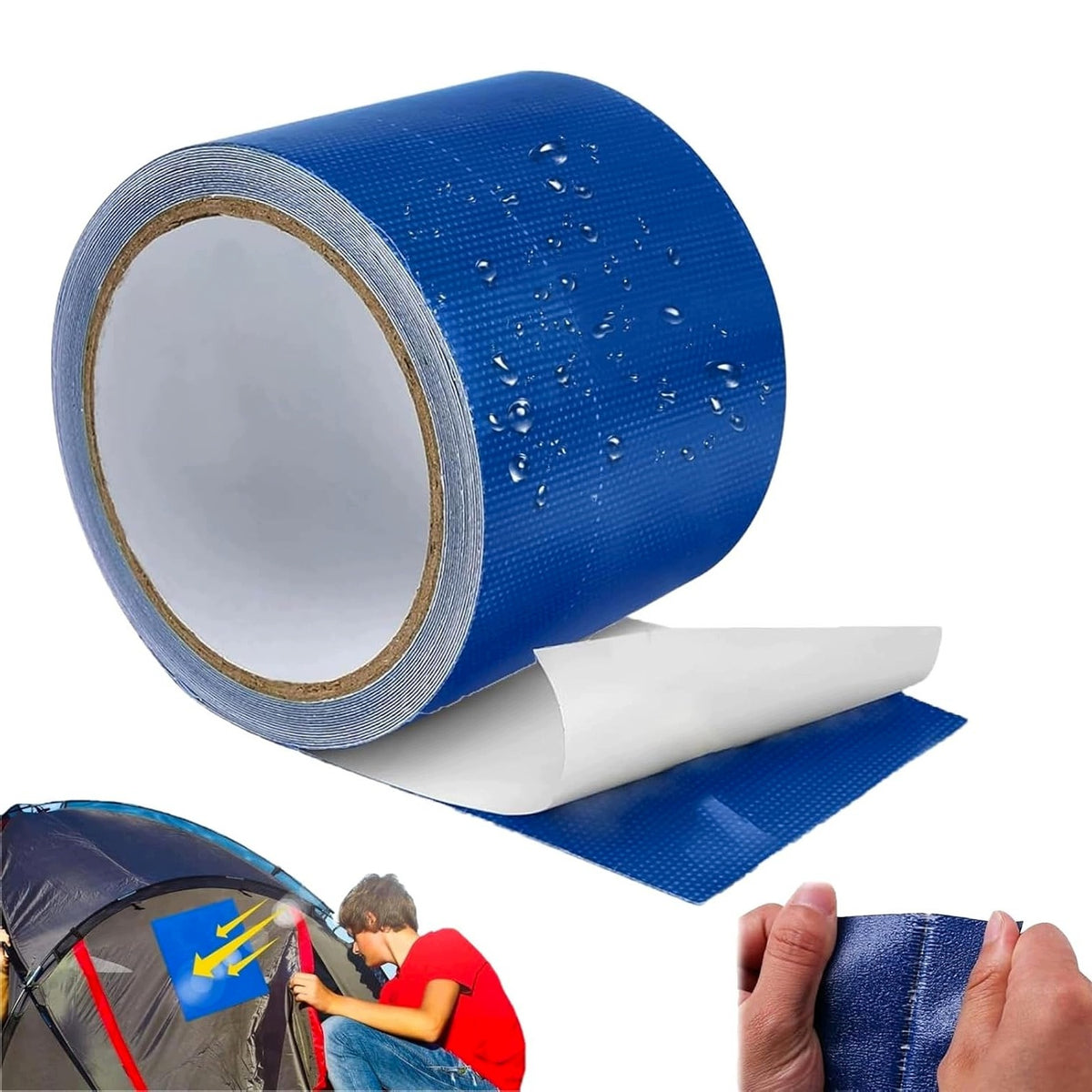 WATERPROOF REPAIR TAPE FOR TARPAULIN 8CM WIDE ABOUT 5M SELF-ADHERING WATER