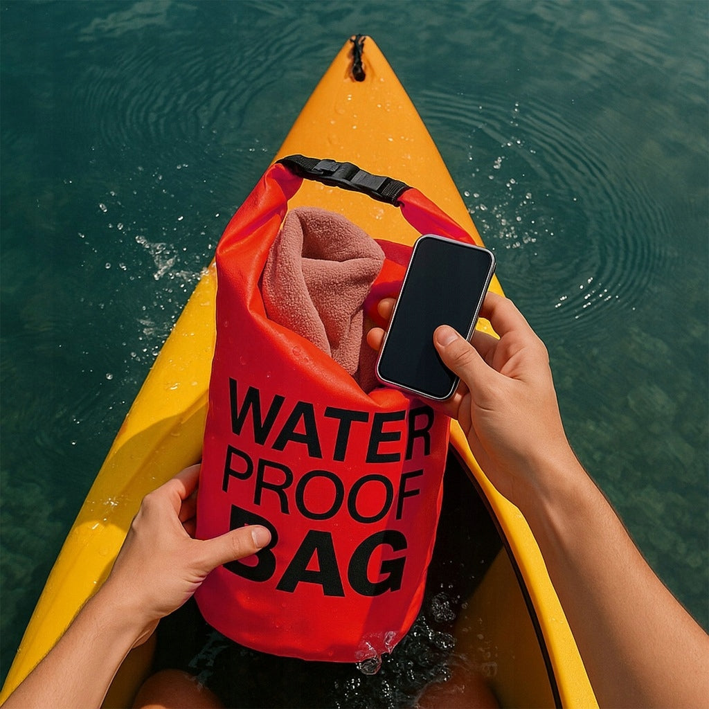 WATERPROOF SAILING BAG FOR KAYAK BACKPACK BAG 10L Model Worek wodoodporny 10L