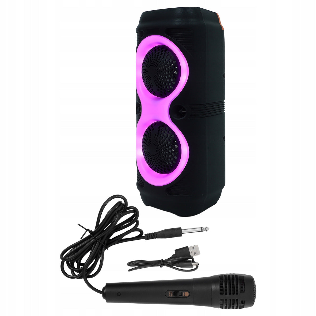 WATERPROOF SPEAKER WITH MIC CONNECTION AND RGB PARTY LIGHTS Model other