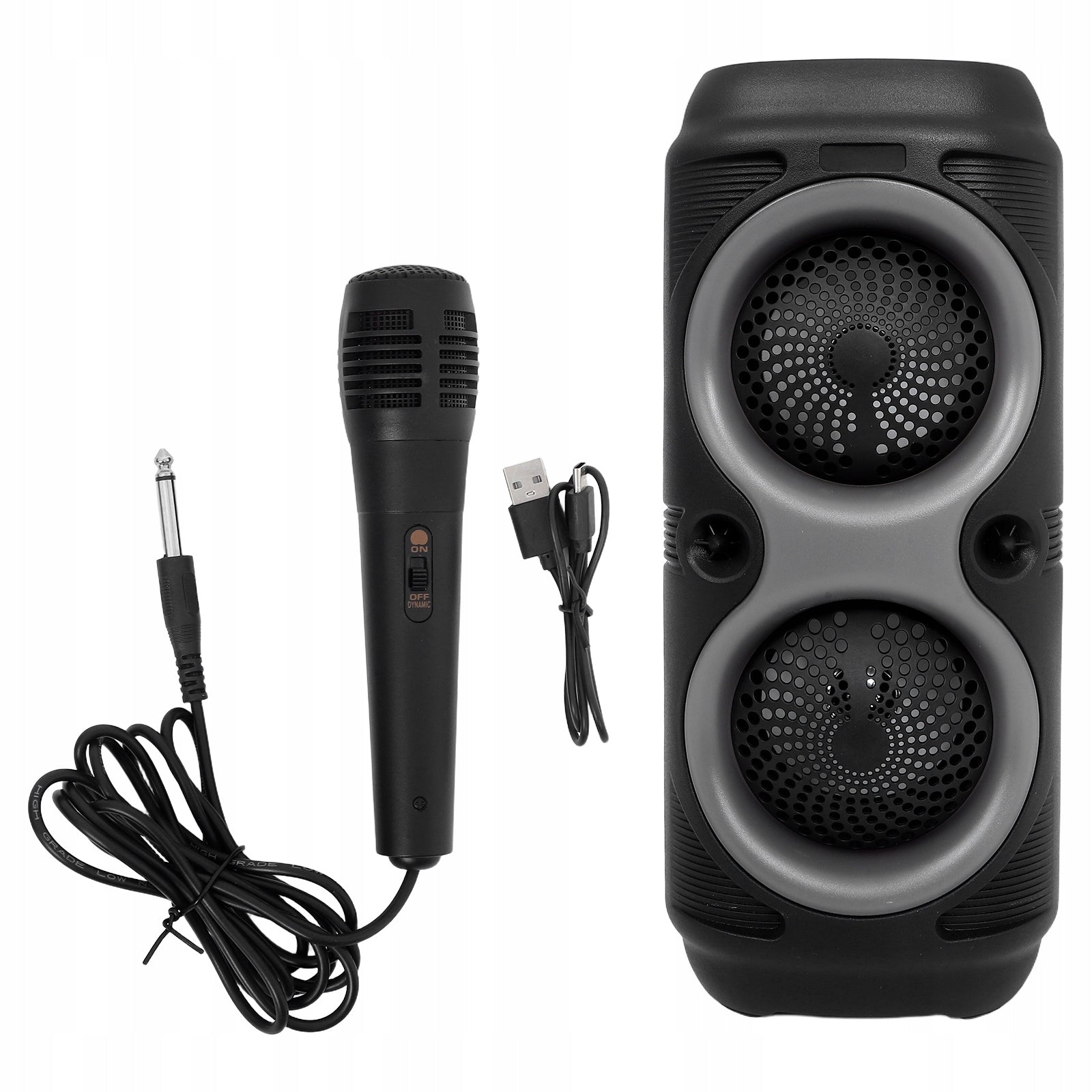 WATERPROOF SPEAKER WITH MIC CONNECTION AND RGB PARTY LIGHTS