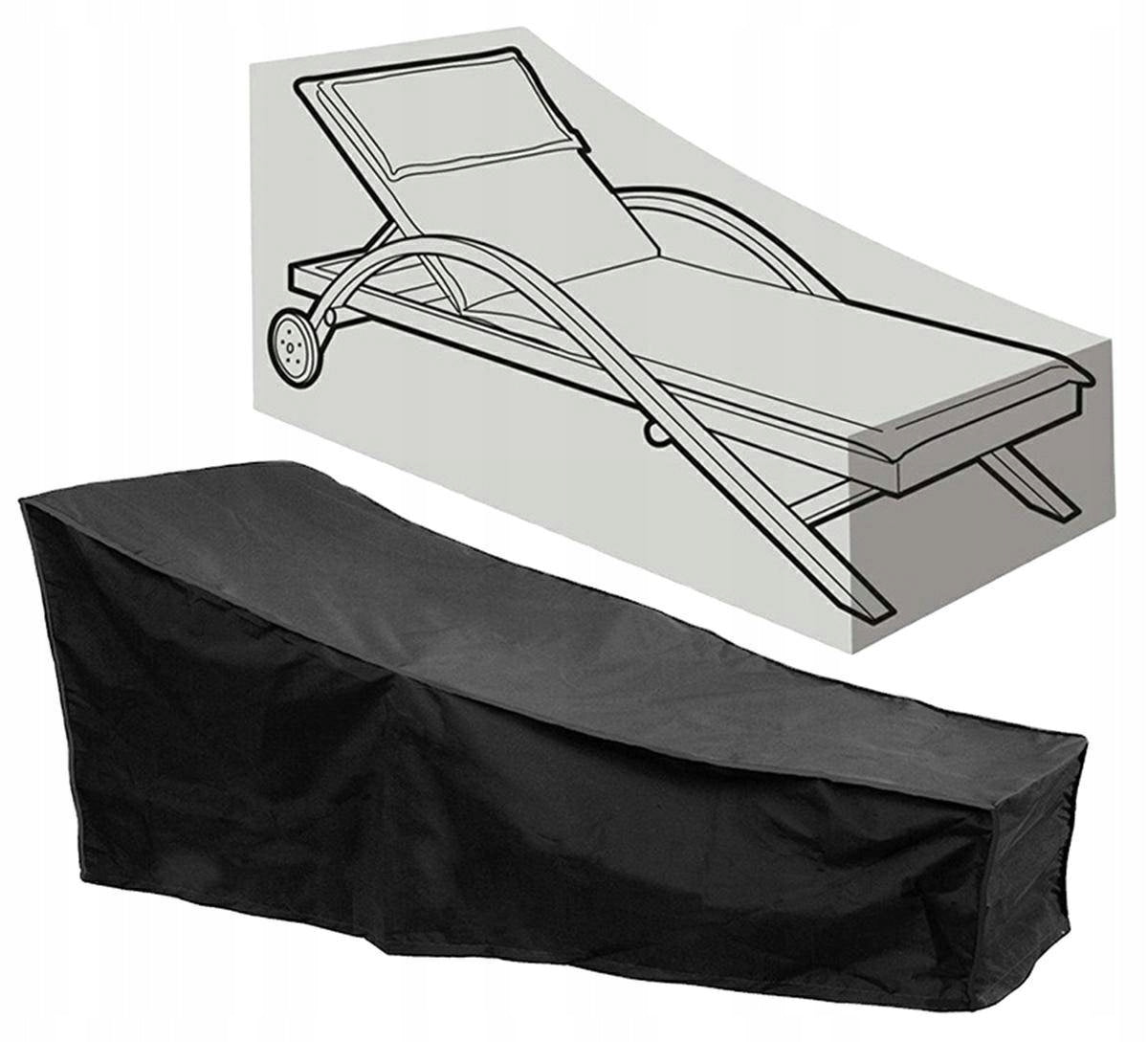 WATERPROOF TARPAULIN COVER FOR GARDEN SUN LOUNGER PROTECTIVE 200x70x40 CM Packaging status original