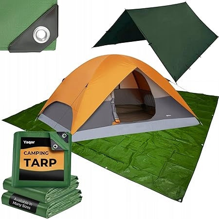 WATERPROOF TARPAULIN SHEET CAMPING TENT TRAVEL EXPEDITION LARGE GREEN