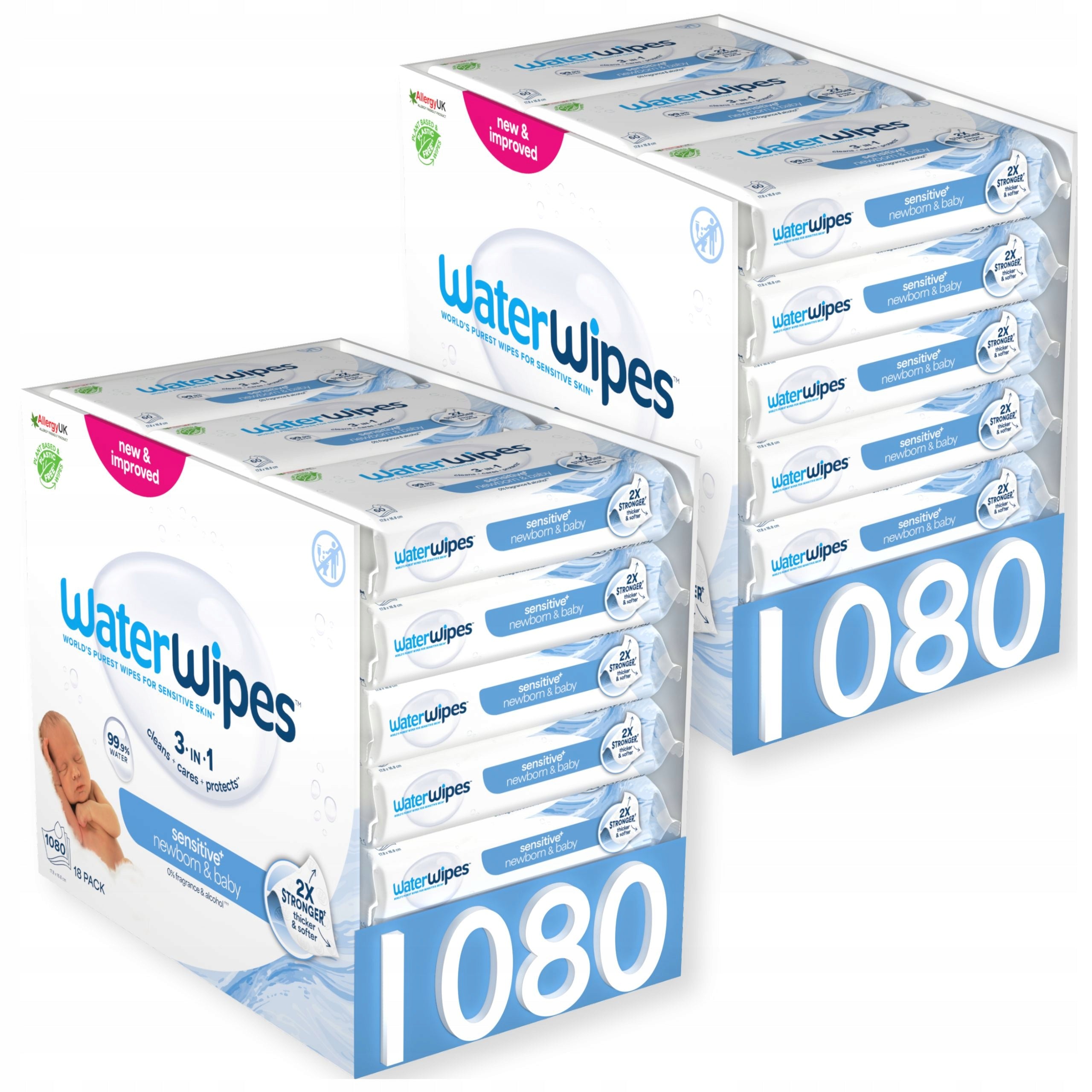 WATERWIPES Wet wipes 36x60 99,9% water delicate Monthly stock