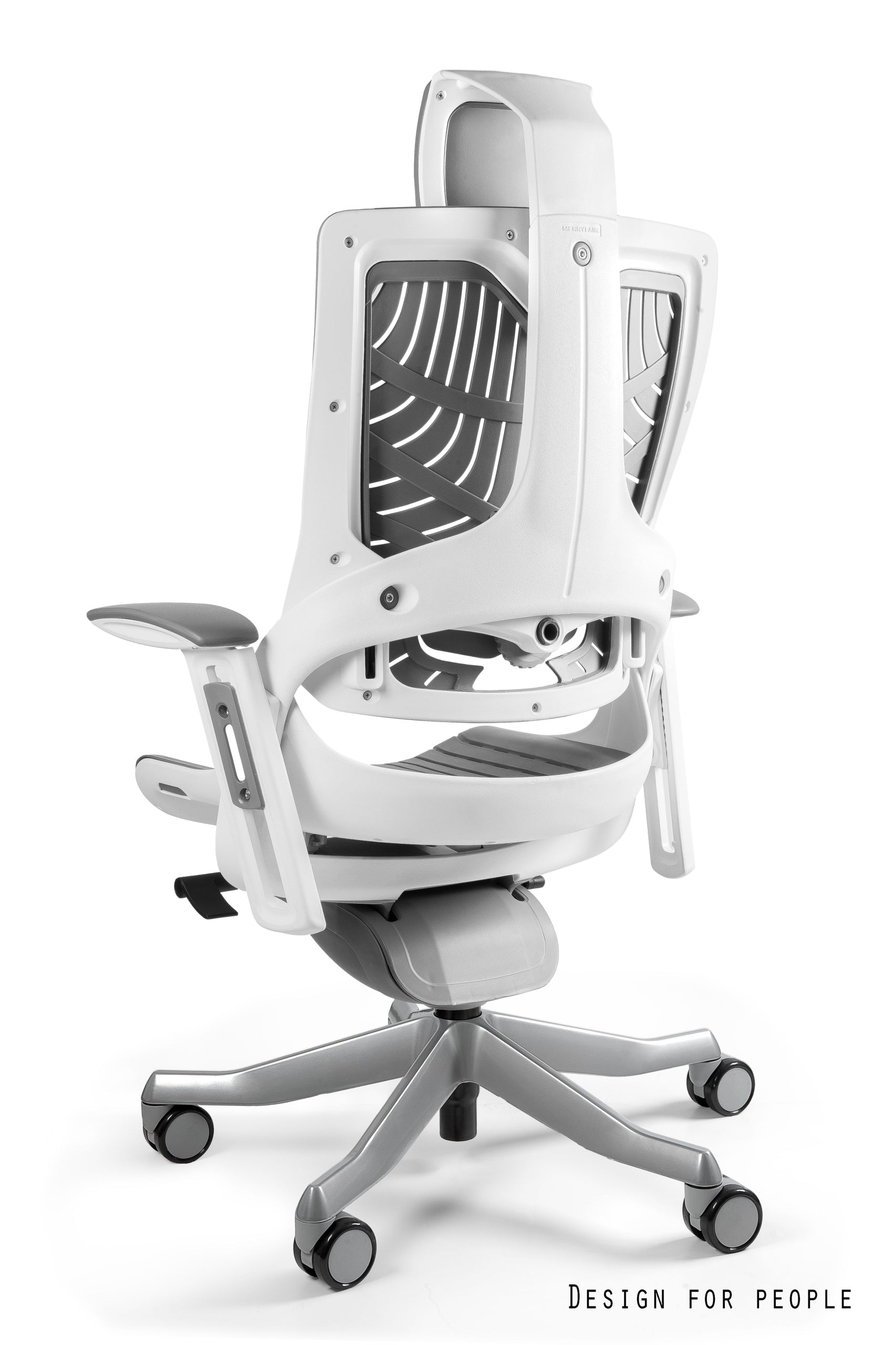 WAU armchair 2 white frame/elastomer grey Unique Brand Unique