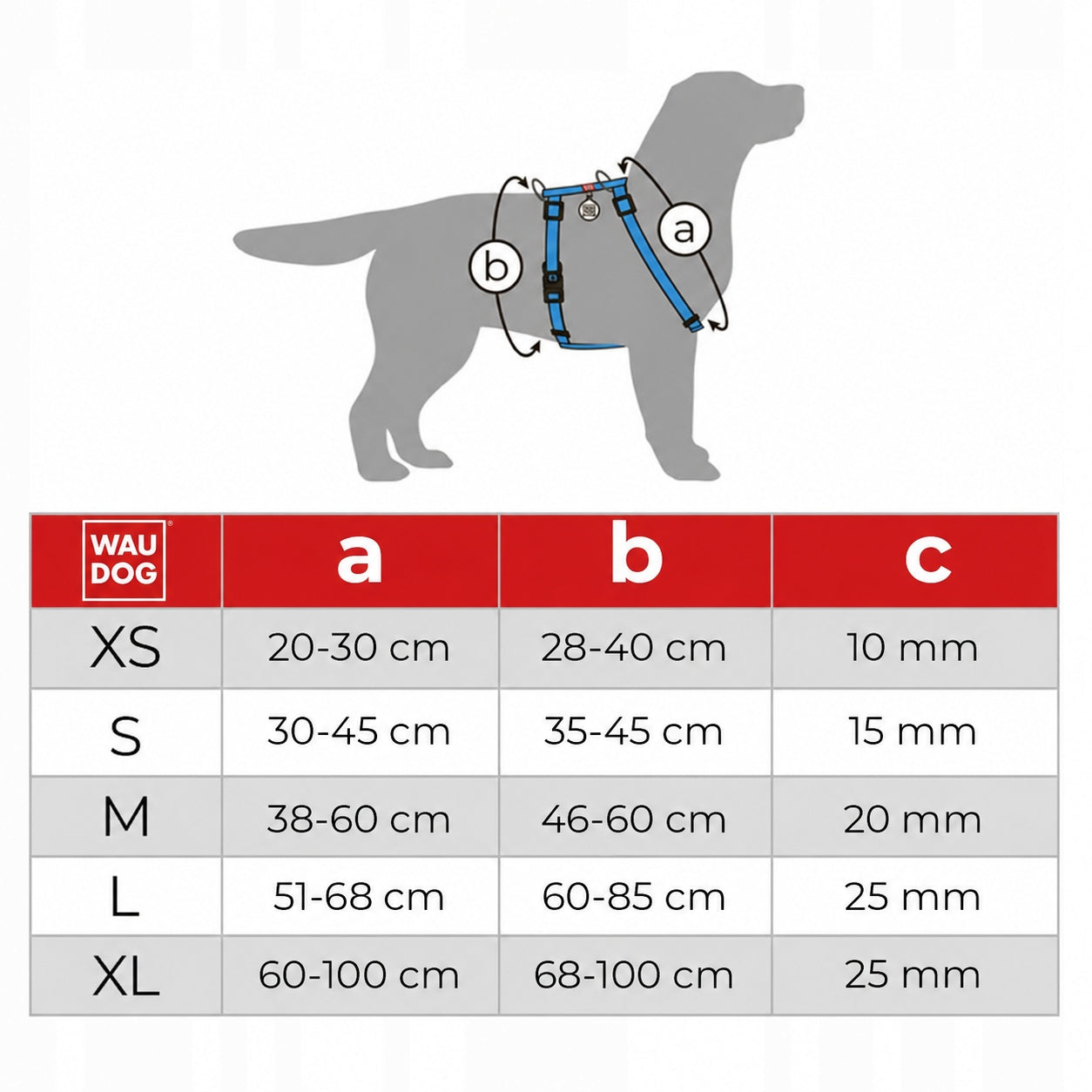 WAUDOG Nylon Recycled Dog Harness with QR, XS, Light Green Trade name Szelki dla psa anatomiczne WAUDOG Nylon Recycled z QR, XS, jasnozielony