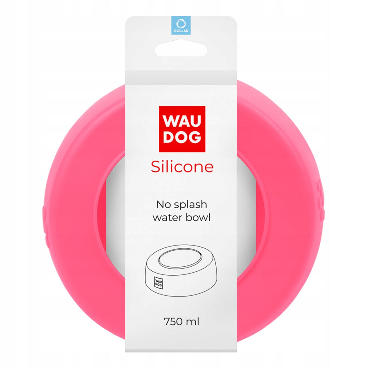 WAUDOG Silicone non-rash bowl 750ml pink Packaging status original