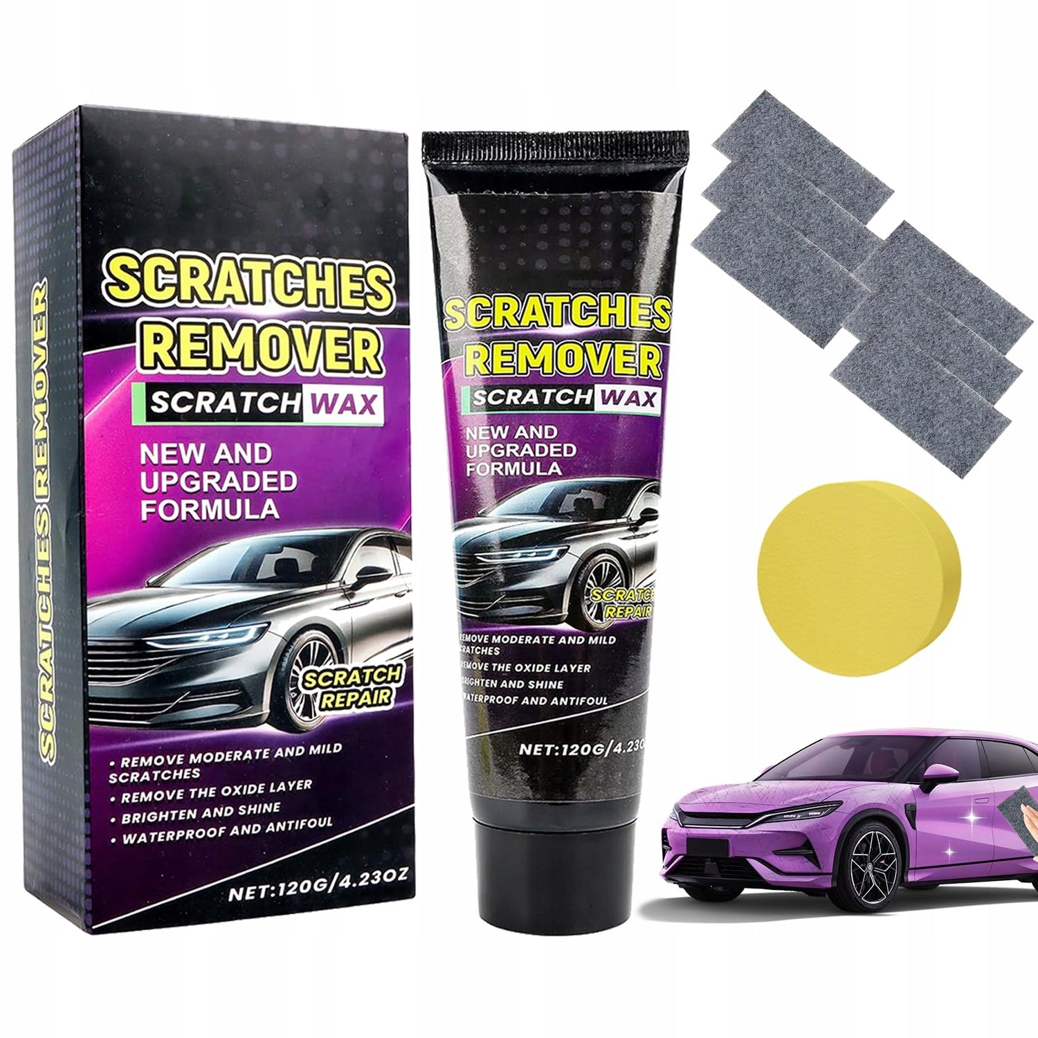 WAX POLISHING PASTE COLORING FOR CAR TO REMOVE SCRATCHES ON SCRATCHES