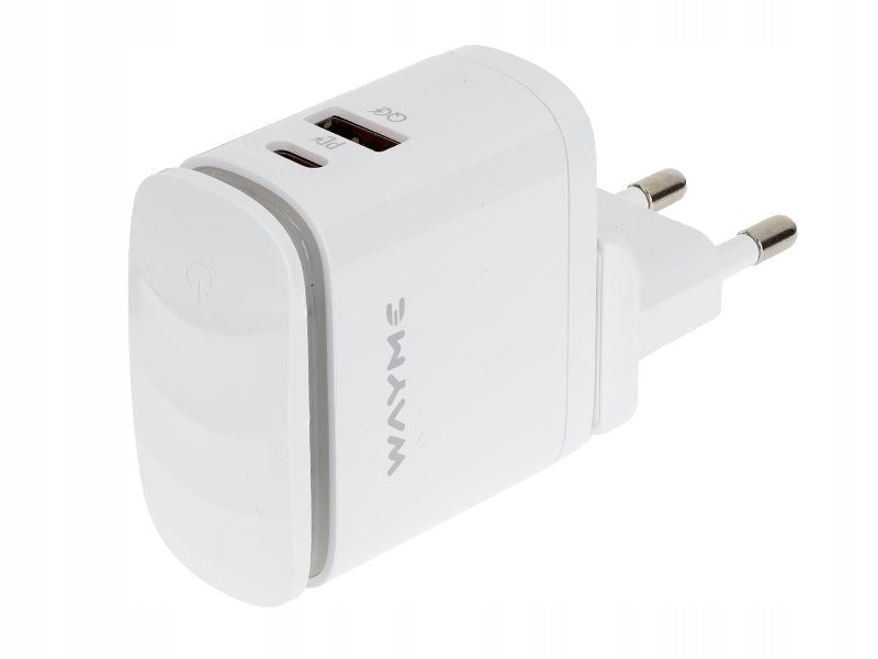 WAYME 25W USB-C PD+QC3.0 AC Charger with Touch LED Light Manufacturer code 63049
