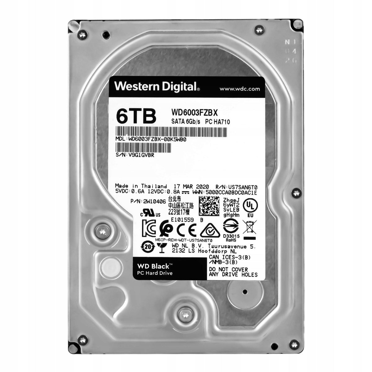 Western Digital Black 6 TB, SATA/600 (WD6003FZBX) 