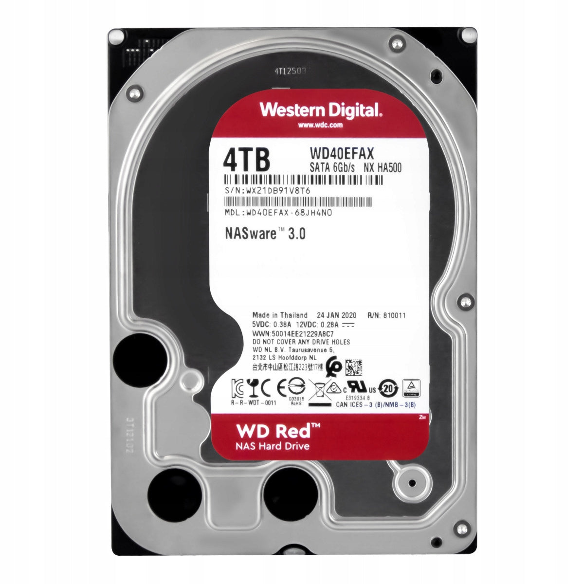 Festplatte WD RED 4TB WD40EFAX SATA 