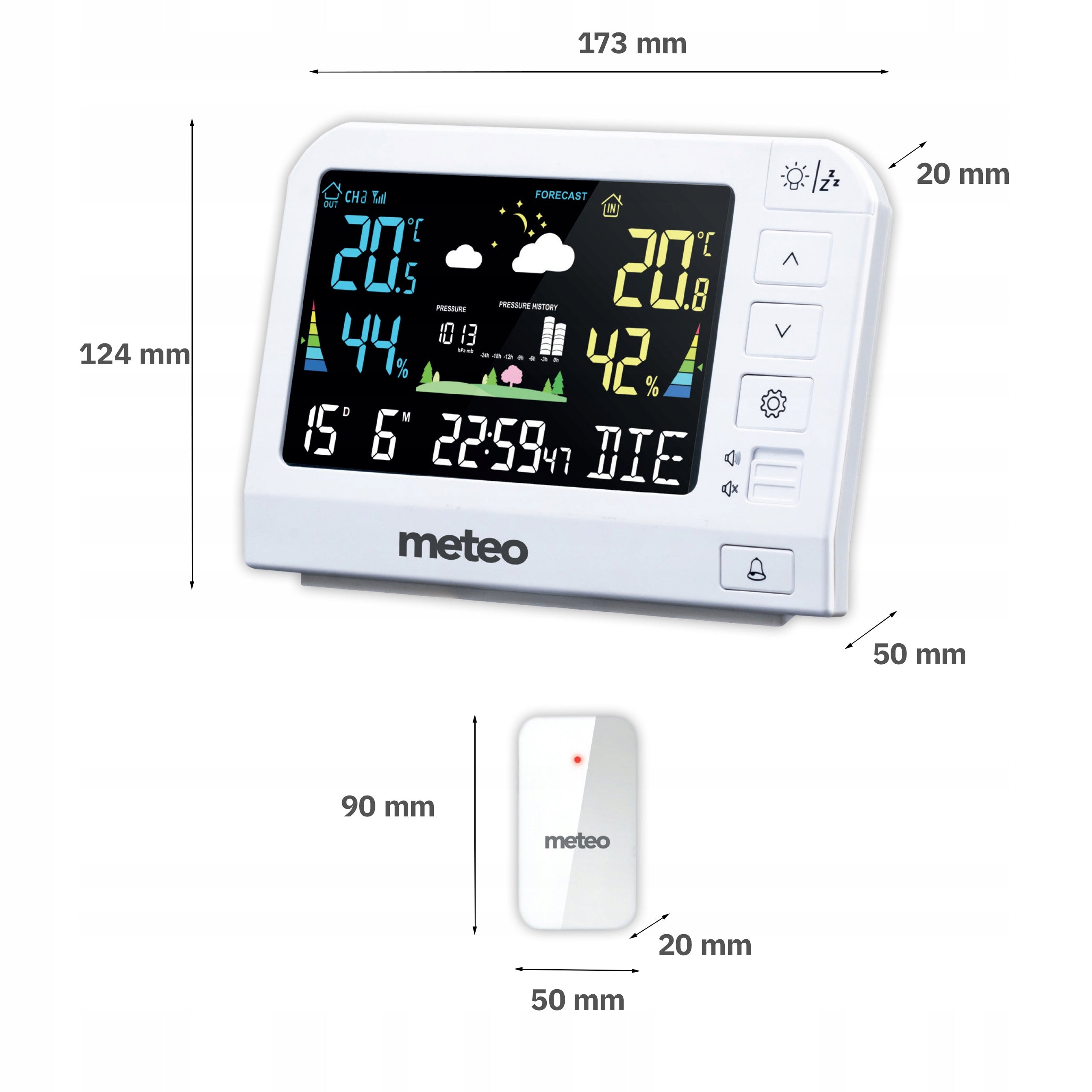 WEATHER STATION METEO SP205 WEATHER HYGROMETER EXTERNAL SENSOR DCF Packaging status original