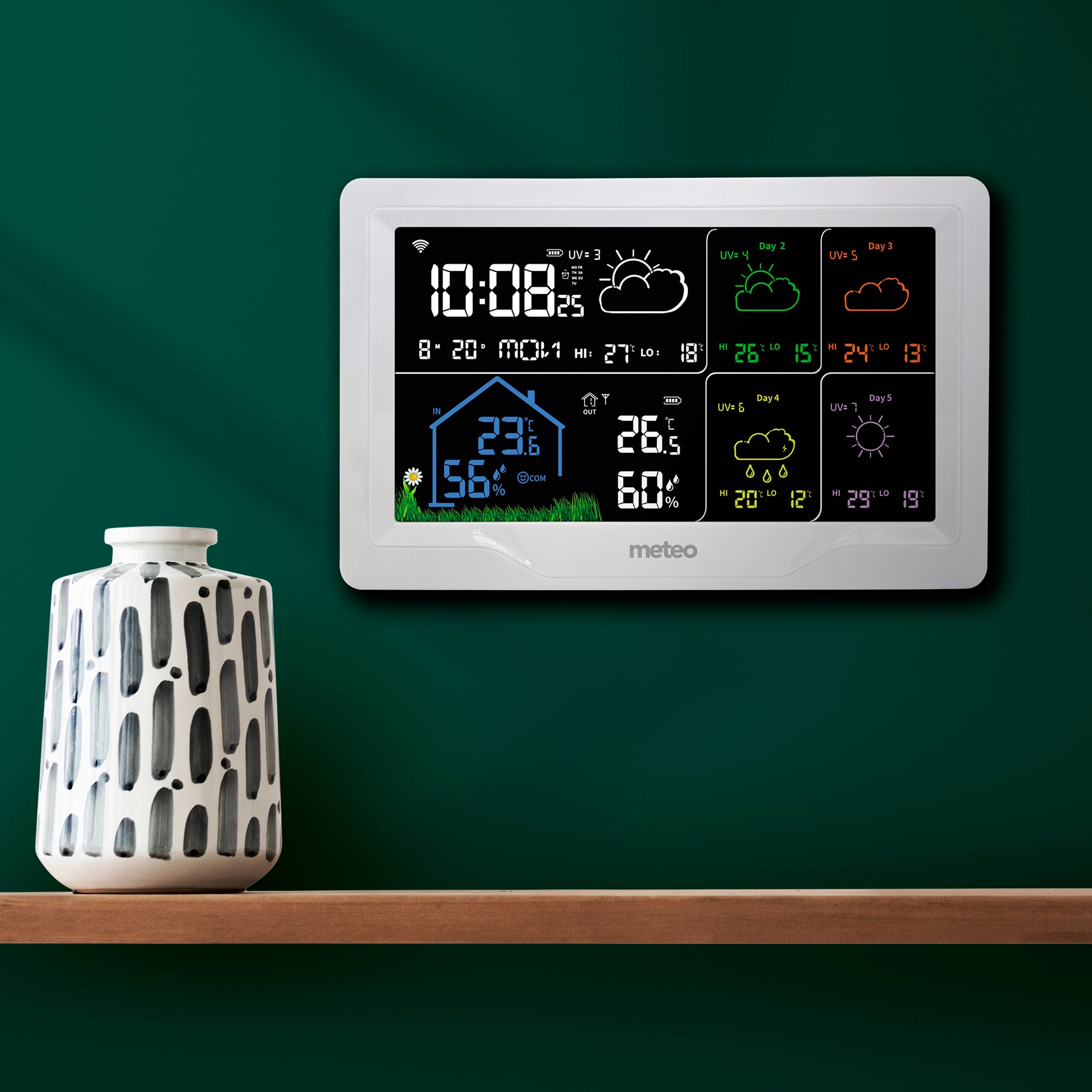 WEATHER STATION METEO SP401 WIFI WITH WEATHER FORECAST FOR 4 DAYS Packaging status original