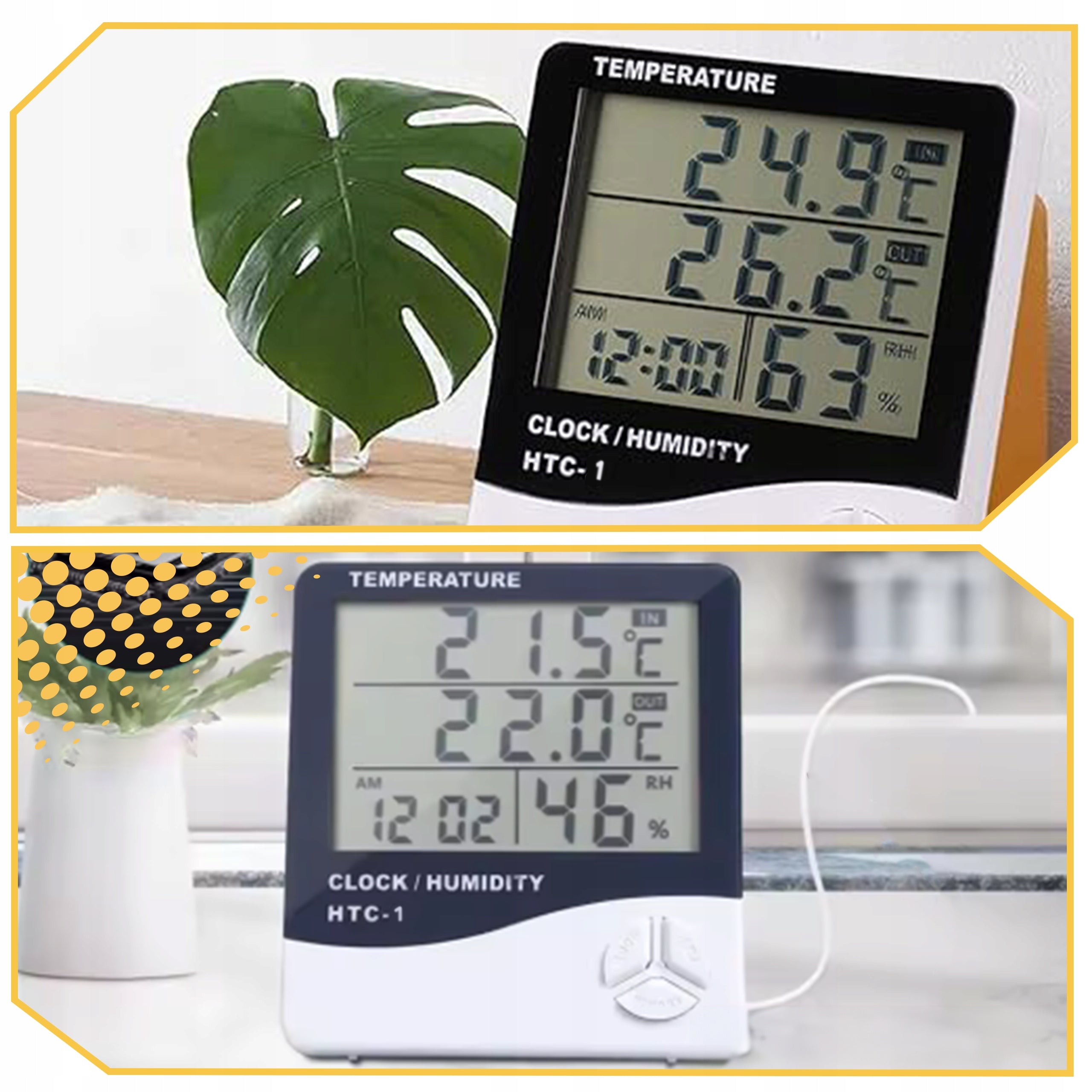 WEATHER STATION THERMOMETER HYGROMETER SENSOR PROBE CLOCK METEO ALARM CLOCK Model STACJA POGODOWA Z CZUJNIKIEM ELEKTRONICZNA LEWER