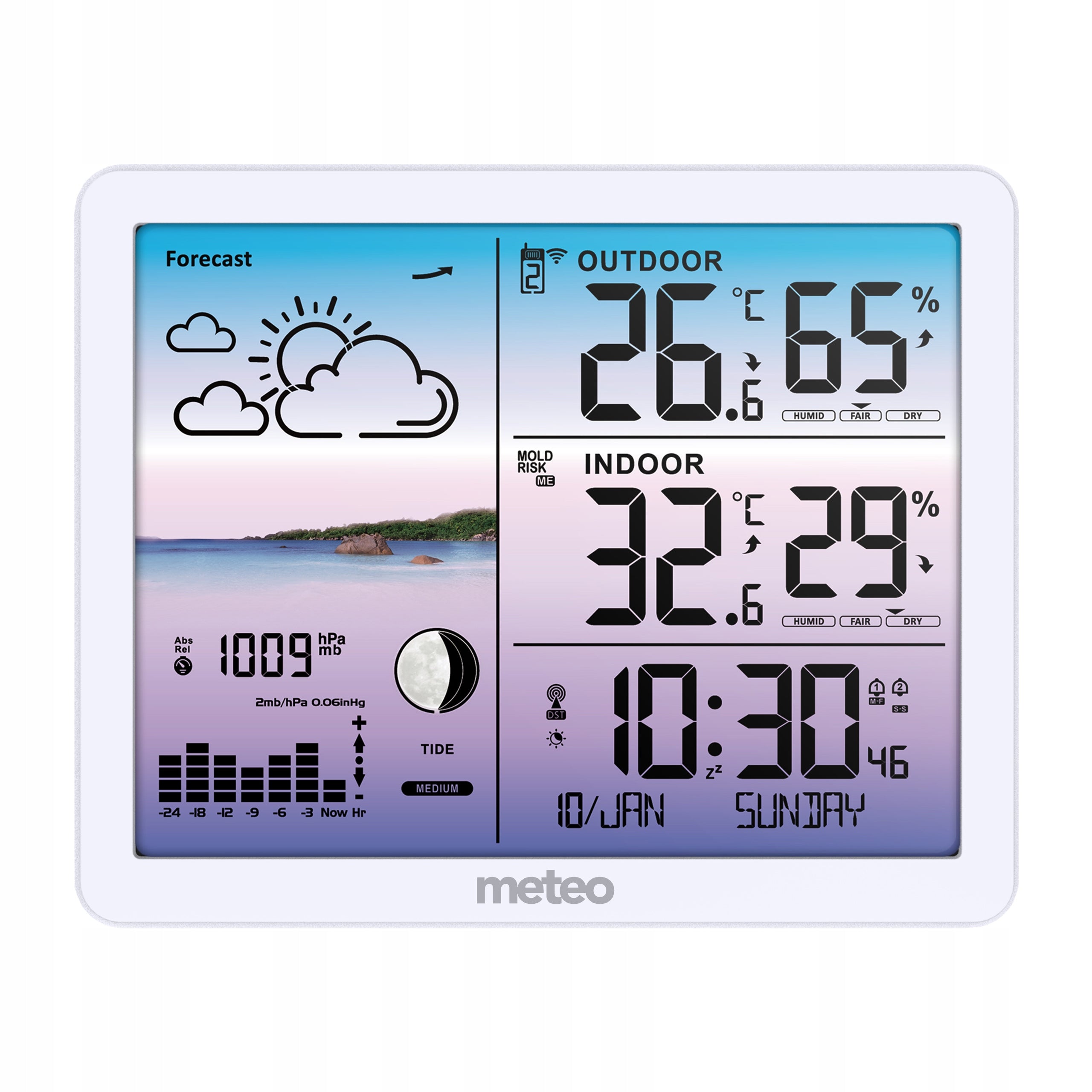 WEATHER STATION WITH DCF METEO SP107B WEATHER Brand Meteo