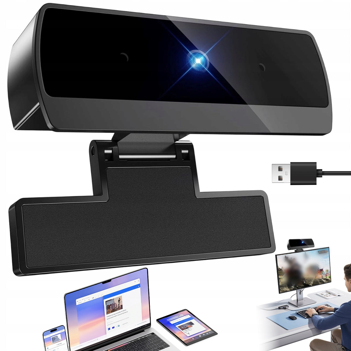 WEBCAM 1080P 30FPS 78° AUTOFOCUS PLUG-AND-PLAY BLACK