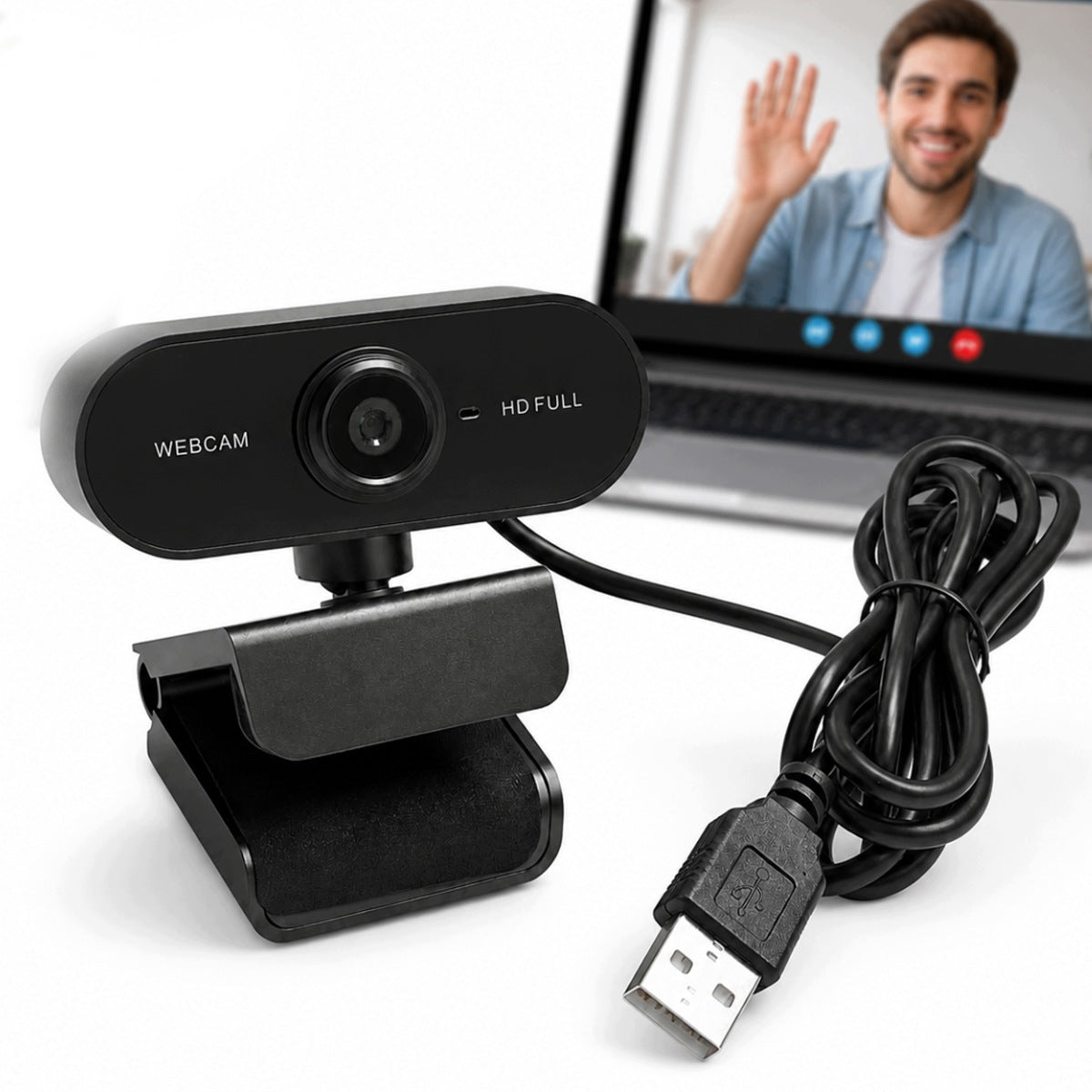 WEBCAM COMPUTER CAMERA WITH MICROPHONE CAP FULL HD 1080p