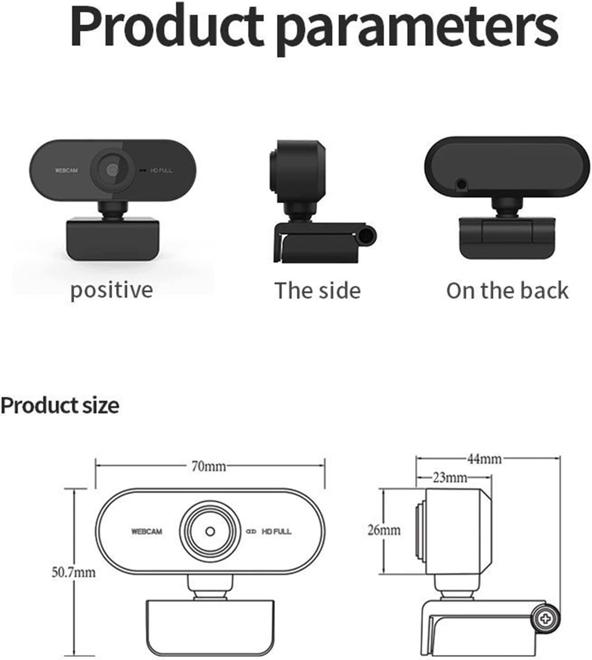 WEBCAM FULL HD 1080P USB MICROPHONE 360° ROTATION Brand no brand