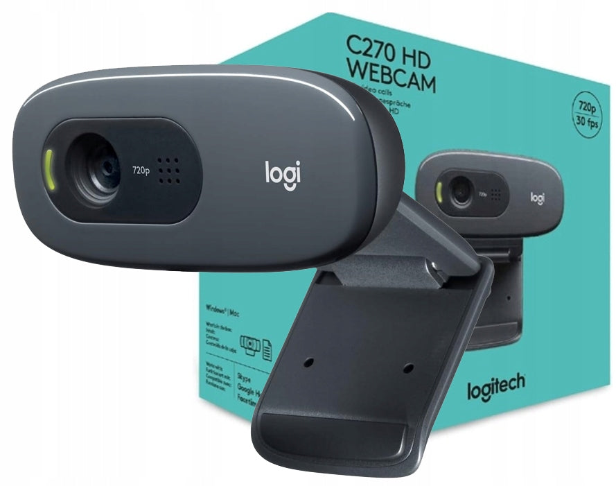 WEBCAM WITH HOOK LOGITECH C270 HD CAMERA 3MPx 720P /30 fps