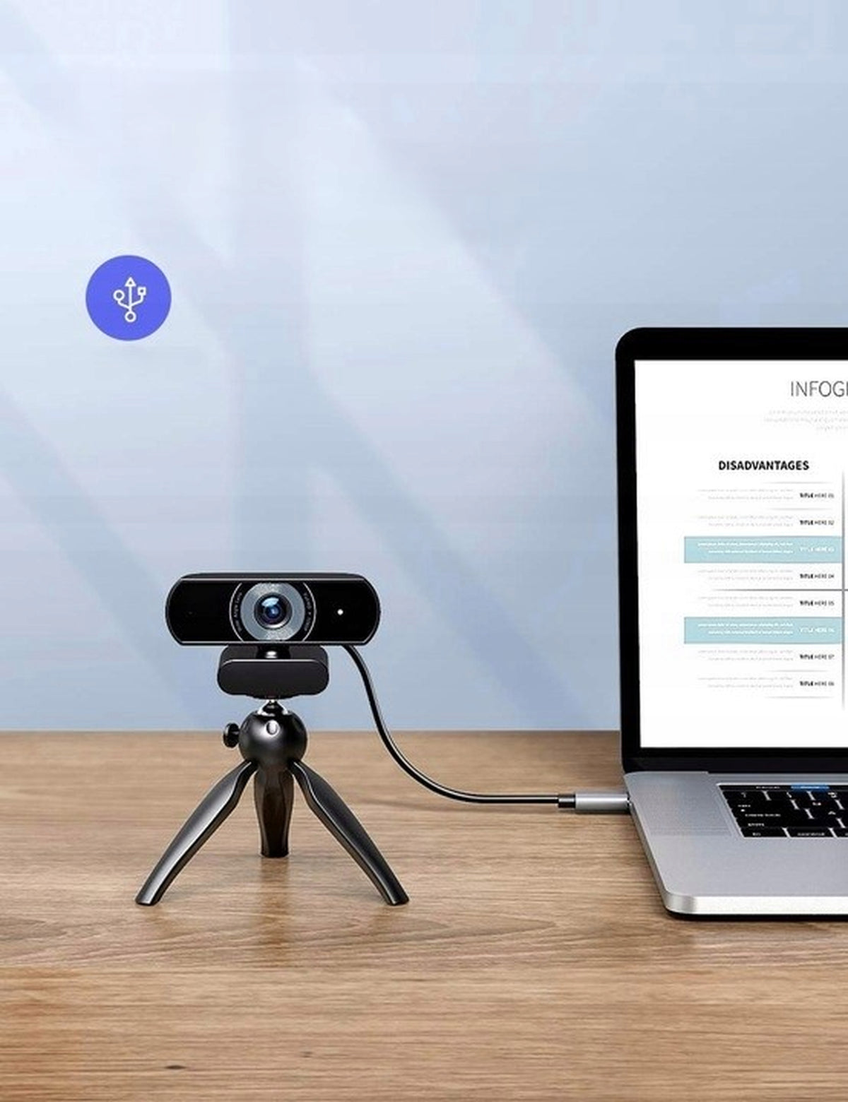 WEBCAM WITH MICROPHONE 1080P Full HD PC NOISE REDUCTION Packaging status original