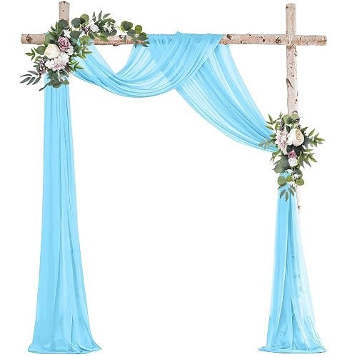 WEDDING CURTAIN TULLE TRANSPARENT DECORATION FOR WEDDING 75X600CM Brand no brand