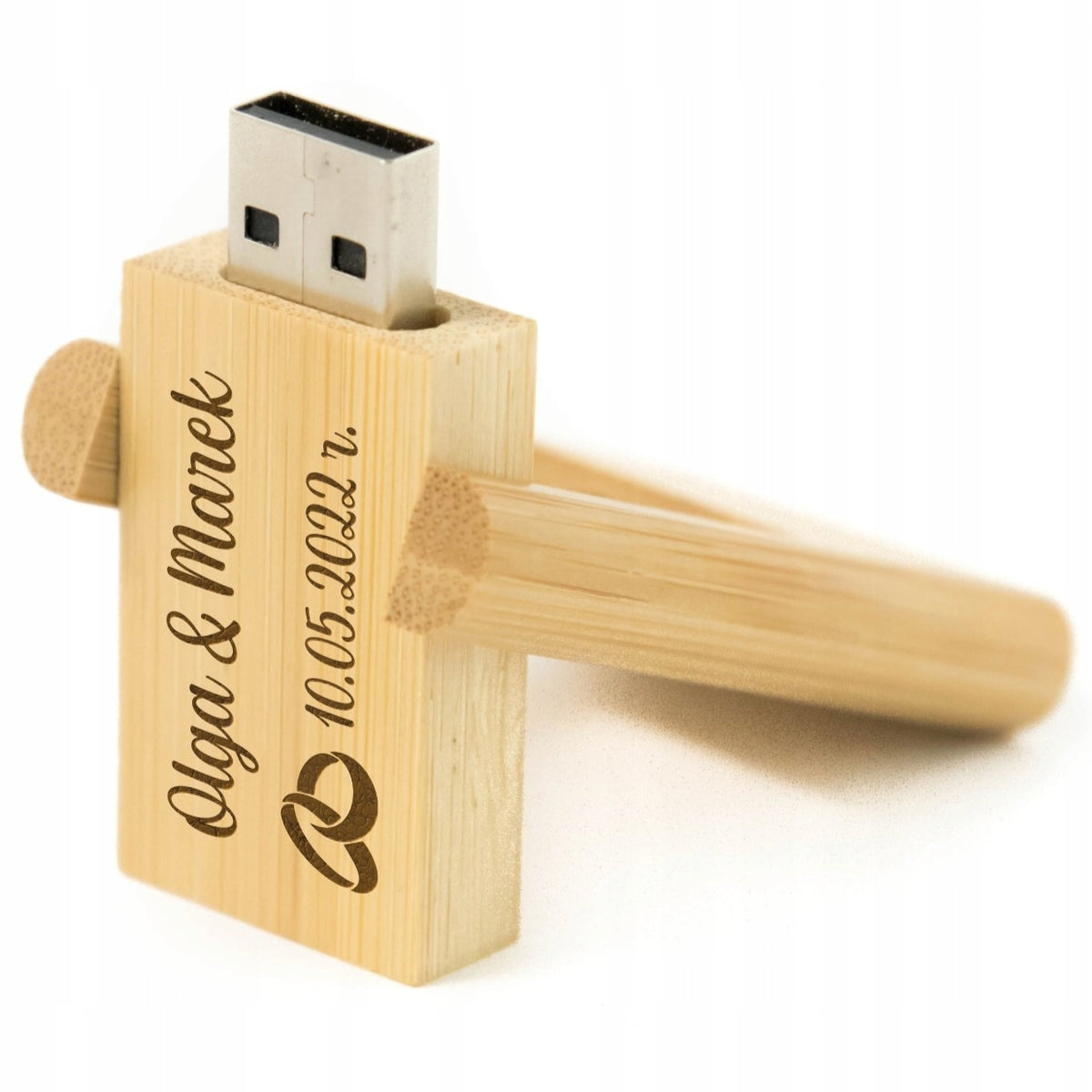 WEDDING Pendrive Wooden ENGRAVING 4GB USB 2.0 FOR WEDDING, FOR COUPLE
