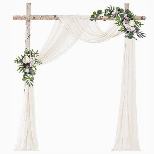WEDDING TULLE CURTAIN FOR ARCH TRANSPARENT CHIFFON DECORATION 75X600CM