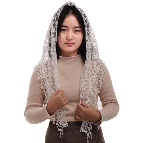 WEDDING VEIL WOMEN'S TRIANGLE LACE MANTYLLA CHAPEL SOFT WOMEN'S