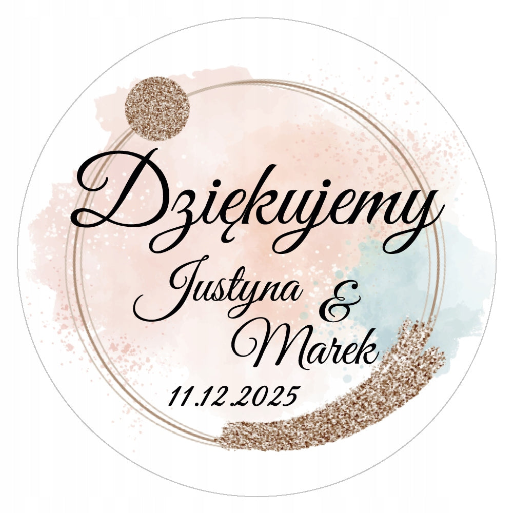 WEDDING stickers for personalization on cake package invitations 48 pieces