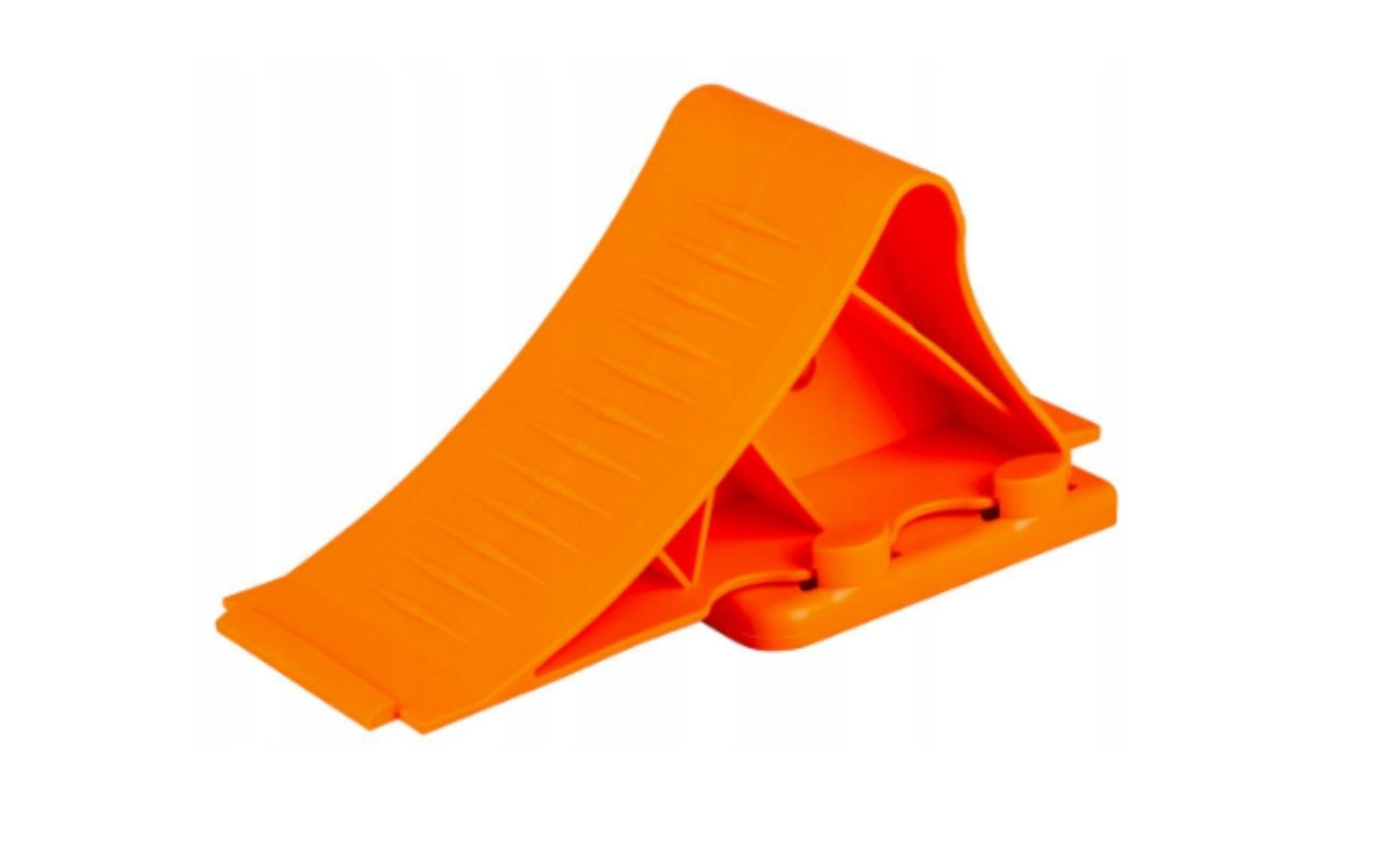 WEDGE WHEEL WEDGE FOR TRAILER RESISTOR STRONG ORANGE WITH ATTACHMENT