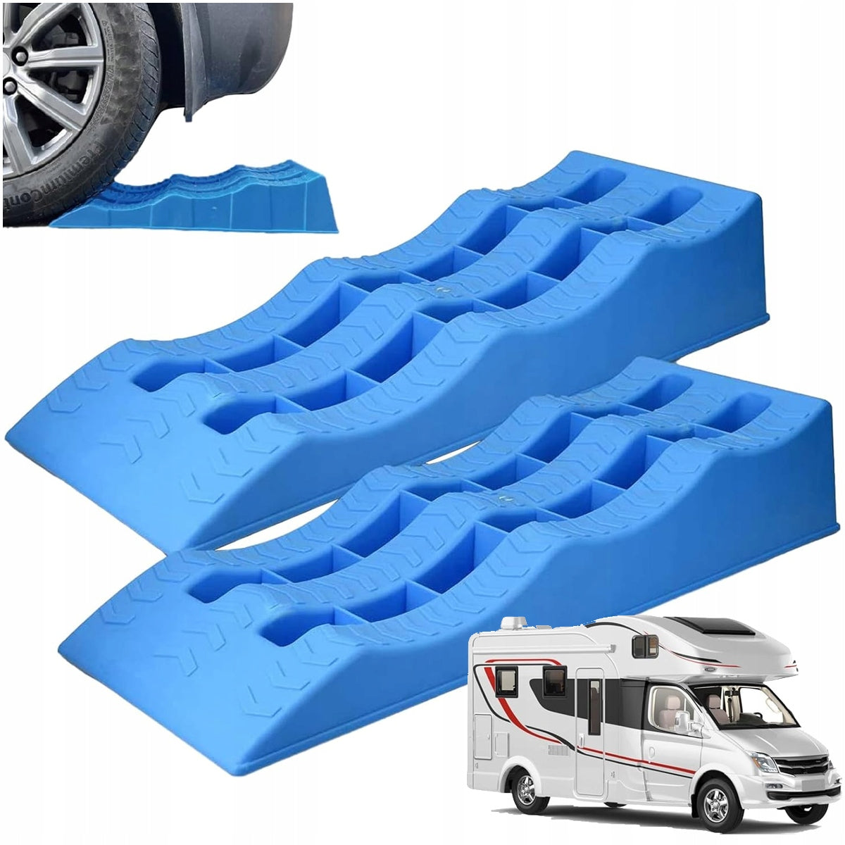 WEDGES OVERRUN LEVELING RAMPS FOR CARAVAN MOTORHOME 5 TONS 2 PCS SET