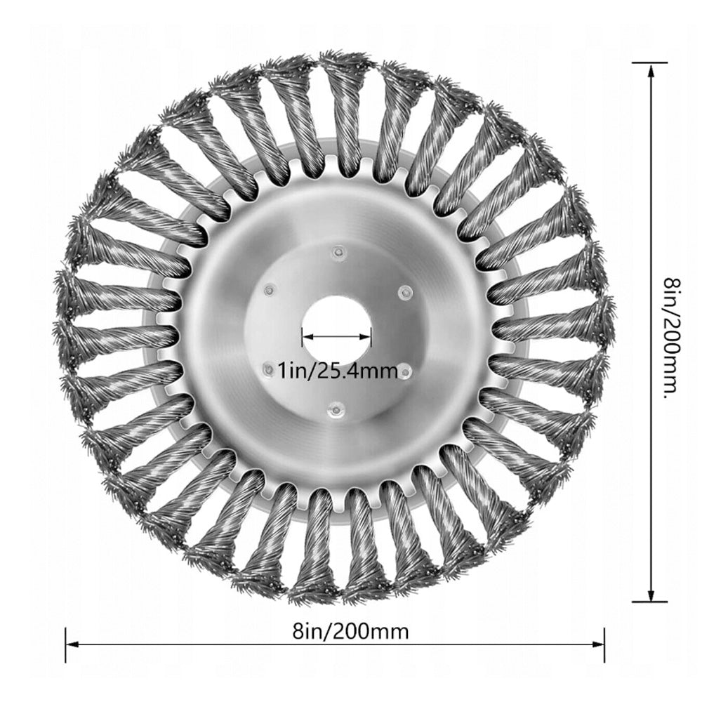 WEED BRUSH WIRE DISC WIRE BRUSH 200MM FOR WEED SCYTHE