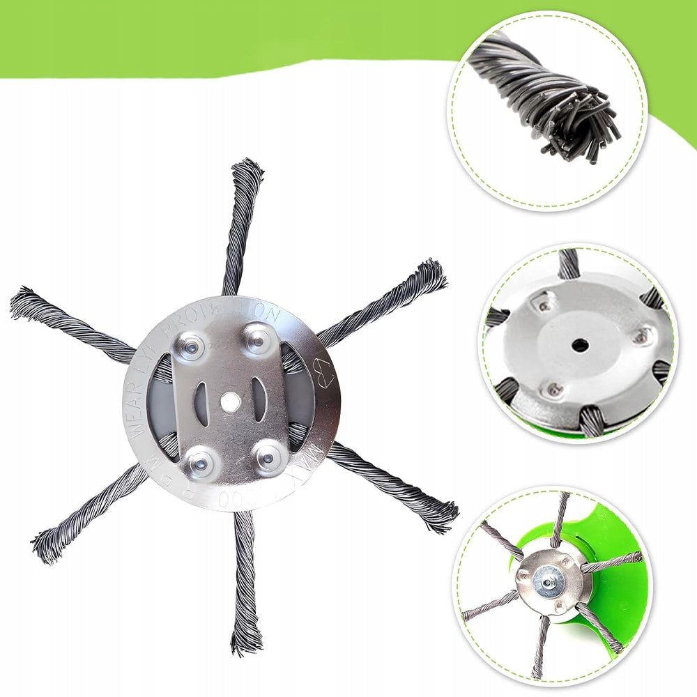 WEED GRASS CUTTING HEAD STEEL WIRE ROTARY BRUSH 15CM 2PCS Brand no brand