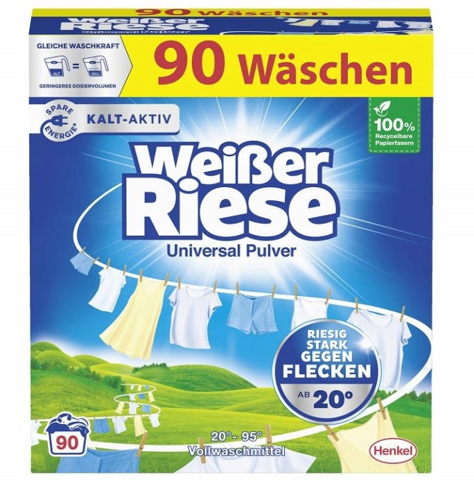 WEIBER RIESE PULVER 90 WASHES 4,5KG UNIVERSAL WASHING POWDER GERMAN DE