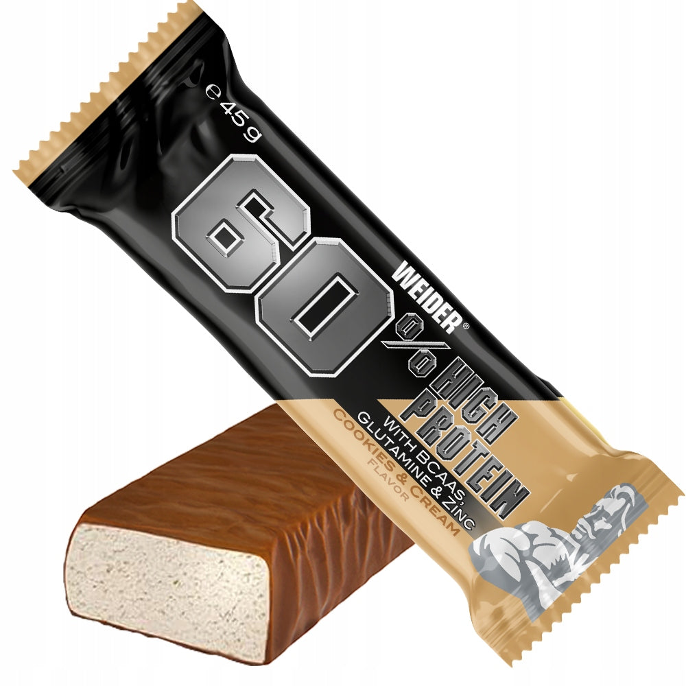WEIDER 60% PROTEIN BAR 45g x 24 pcs PROTEIN BAR PROTEIN - COOKIES Packaging status original