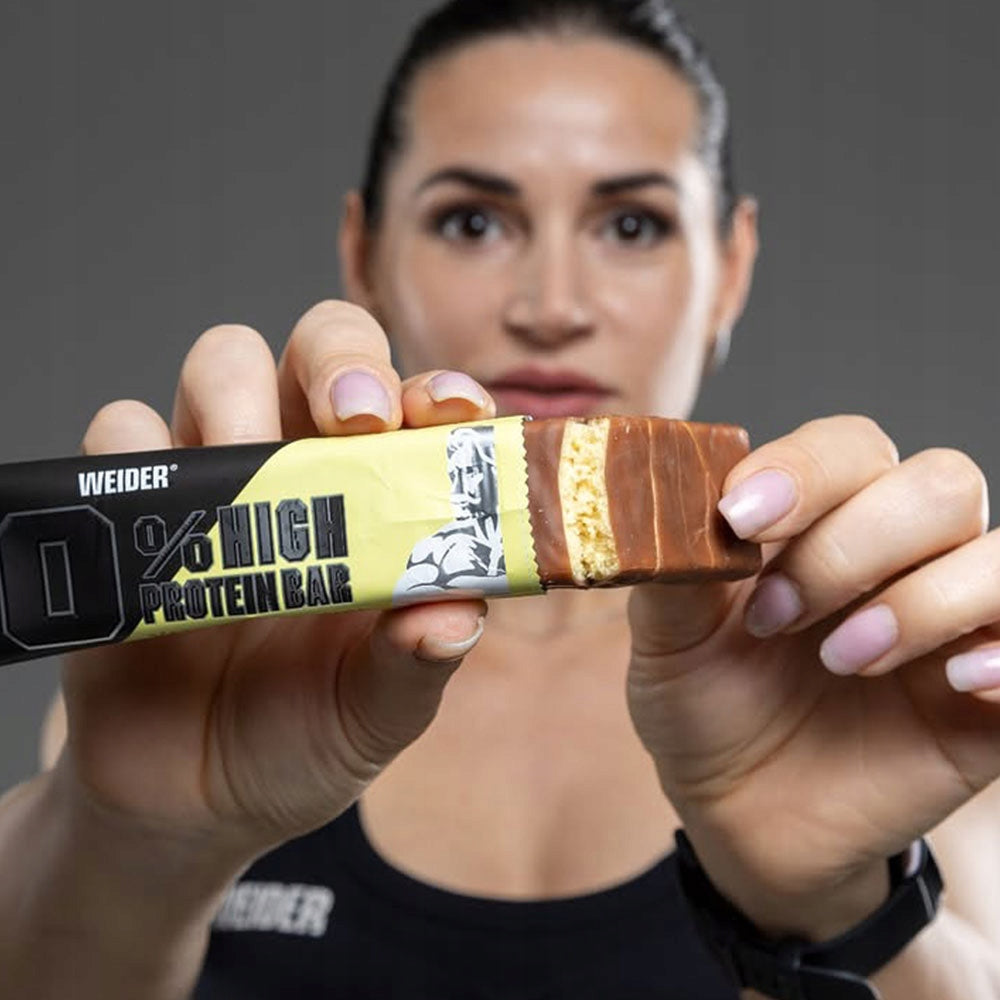WEIDER 60% PROTEIN BAR 45g x 4 PROTEIN BAR WITHOUT SUGAR - CARAMEL Expiration date at least 1 year from the date of purchase