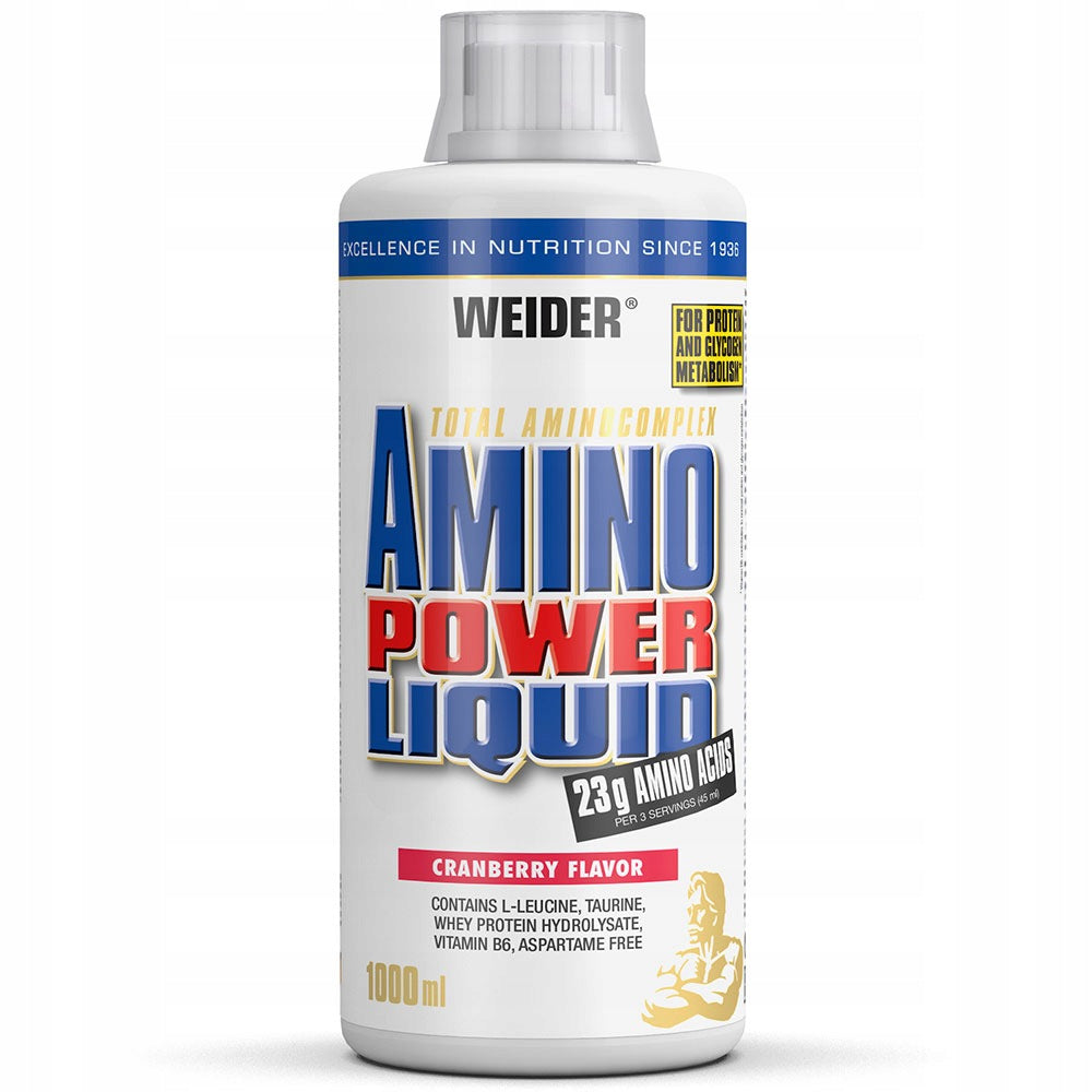 WEIDER AMINO POWER LIQUID 1000 ML - AMINO ACIDS IN BCAA EAA CRANBERRY