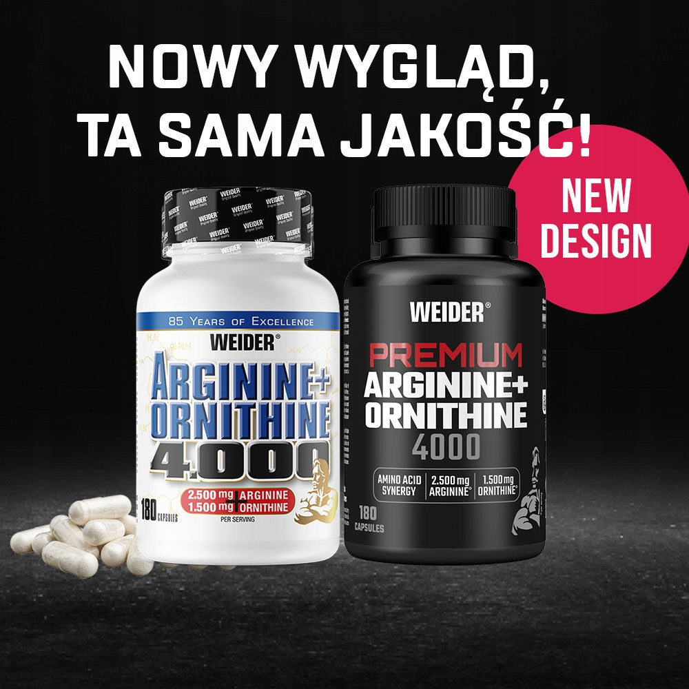 WEIDER ARGININE ORNITHINE 4000 180 KAPS L-ARGININE L-ORNITHINE AMINO ACIDS Packaging status original